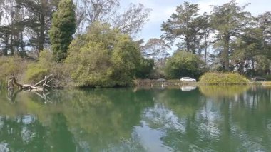 5-10-2020: San Francisco, California, ABD: Kürek çekme stow gölü