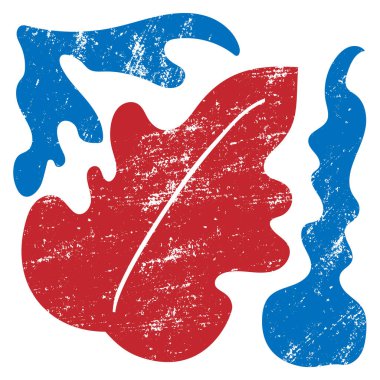 Kağıt Kesiği Biçiminde Matisse Geometrik ve Organik Şekiller. Logo, desenler, posterler, kapaklar ve kartpostallar oluşturmak için Çağdaş Çiçek Elementleri Vektörü