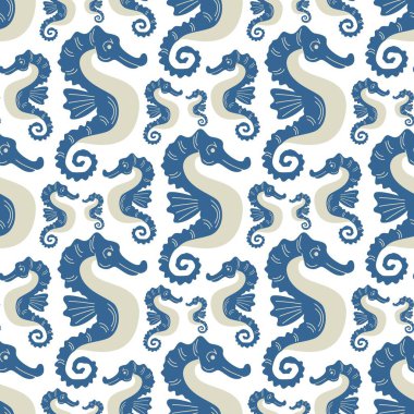 Balina, Denizatı, Denizanası, Kaplumbağa, Denizyıldızı, Kabuğu, Mercan ve Deniz Bitkileri Düz Deniz Yaratıkları Çizimi, EPS10, Beyaz Arkaplanda İzole edilmiş