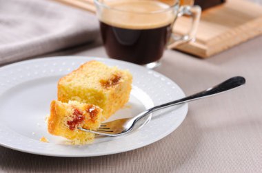 Mısır unu (Fuba) Bolo de Fuba, seçici odaklı Brezilya mısır keki