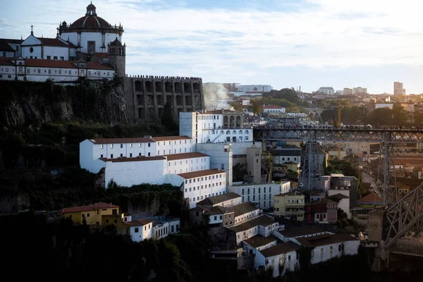 Uitzicht Vila Nova Gaia Bij Don Luis Brug Porto Portugal — Stockfoto