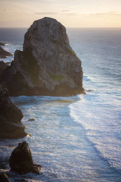 Vista Para Falésias Cabo Roca Surf Oceânico Sintra Portugal — Fotografia de Stock
