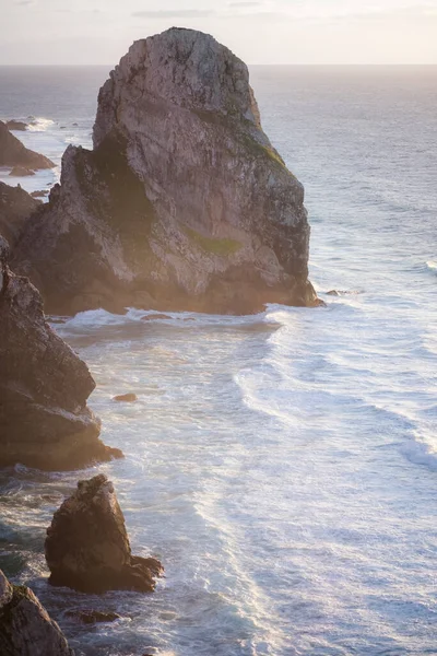 Vista Das Falésias Surf Oceânico Sintra Portugal — Fotografia de Stock