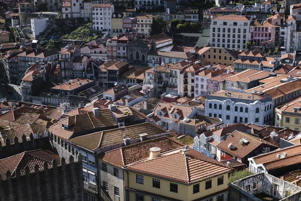 Vista Superior Los Tejados Del Viejo Oporto Portugal — Foto de Stock