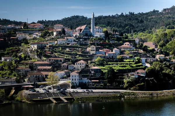 Uma Vista Cidade Estrada Para Vale Rio Douro — Fotografia de Stock
