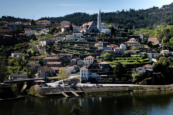 Widok Małe Miasteczko Drodze Doliny Douro — Zdjęcie stockowe