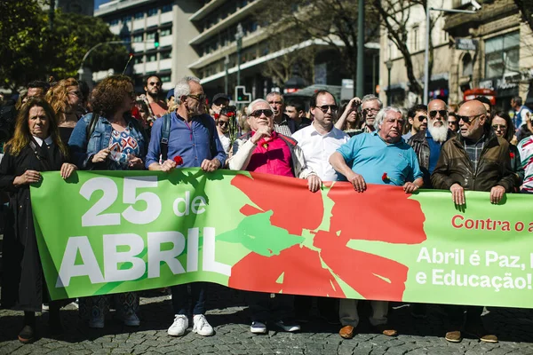 Porto Portugalsko Apr 2023 Oslava Výročí Karafiátové Revoluce Známé Také — Stock fotografie