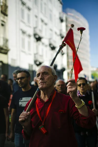 Porto Portugal April 2023 Jahrestag Der Nelkenrevolution Auch Als April — Stockfoto