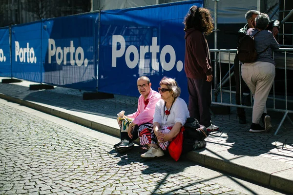 Porto Portugal Apr 2023 Årsdagen Firar Nejlikornas Revolution Även Känd Stockbild