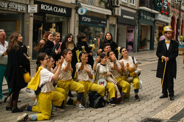Porto Portugal Maj 2023 Välgörenhetsdagen Som Del Queima Das Fitas — Stockfoto