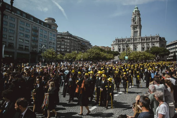 Porto Portugal Mai 2023 Portos Queima Das Fitas Parade Jährliche — Stockfoto