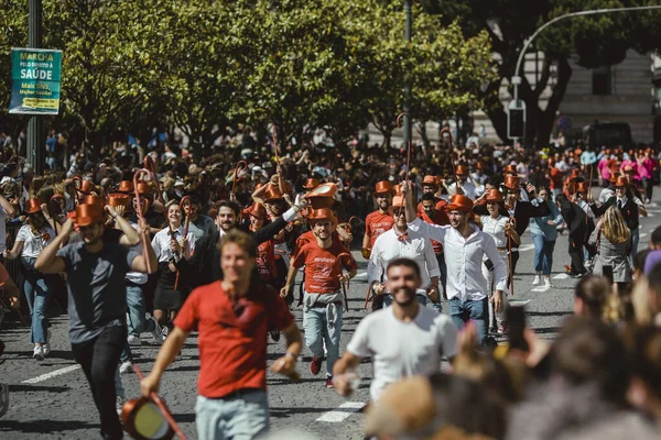Porto Portugal Maio 2023 Desfile Queima Das Fitas Porto Festa — Fotografia de Stock