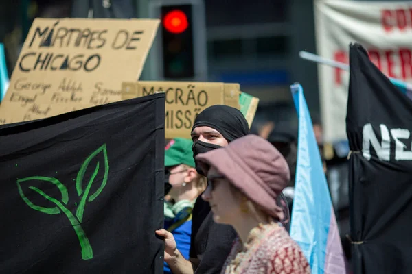 Porto Portugal Mai 2023 Die Anarchistische Partei Bei Der Feier — Stockfoto