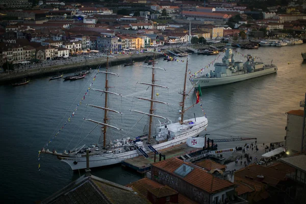 Porto Portugalsko Května 2023 Výcviková Loď Sagres Portu Oslavu Námořního — Stock fotografie