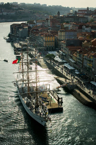 Porto Portugalsko Května 2023 Výcviková Loď Sagres Portu Oslavu Dne — Stock fotografie