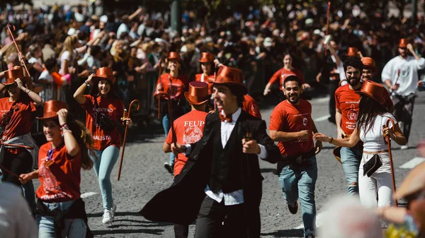 Porto Portugal May 2023 Porto Queima Das Fitas Parade Щорічне — стокове фото