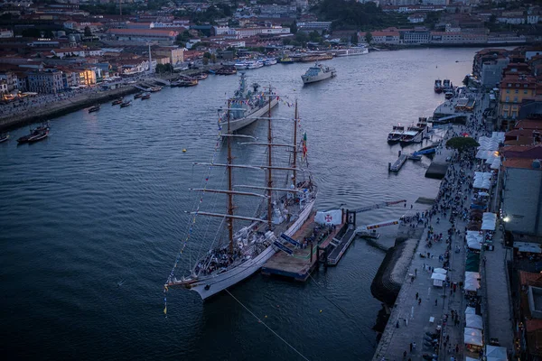 Πορτο Πορτογαλια Μαϊου 2023 Εκπαιδευτικό Πλοίο Sagres Βρίσκεται Στο Πόρτο — Φωτογραφία Αρχείου