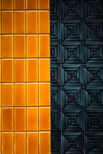 Tile Texture Junction Walls Two Old Buildings — Stock Photo, Image