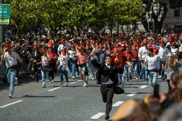 Porto Portugal Mayo 2023 Desfile Queima Das Fitas Oporto Fiesta — Foto de Stock
