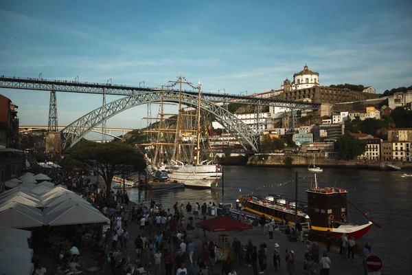 Πορτο Πορτογαλια Μαϊου 2023 Εκπαιδευτικό Πλοίο Sagres Βρίσκεται Στο Πόρτο — Φωτογραφία Αρχείου
