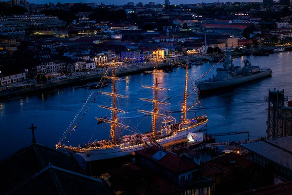 Porto Portugal May 2023 Training Ship Sagres Porto Celebrate Navy — Stock Photo, Image