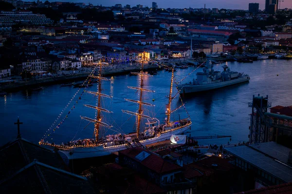 Порто Португаль Мая 2023 Года Учебный Корабль Sagres Находится Порту — стоковое фото