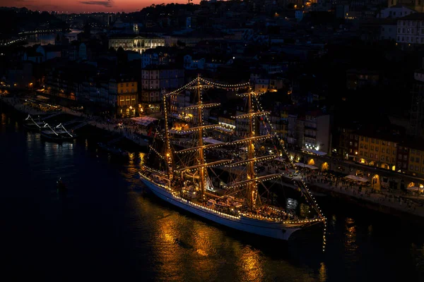 Porto Portugal May 2023 Training Ship Sagres Porto Celebrate Navy — Stock Photo, Image