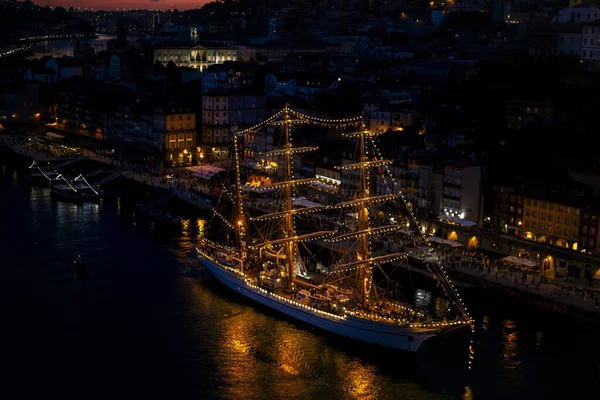 Porto Portugal Maj 2023 Träningsfartyget Sagres Porto För Att Fira — Stockfoto