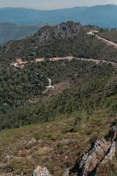 Serpentina Silnice Horách Severním Portugalsku — Stock fotografie