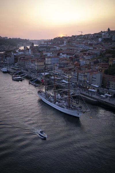 Porto Portugal Mei 2023 Het Opleidingsschip Sagres Porto Dag Van — Stockfoto