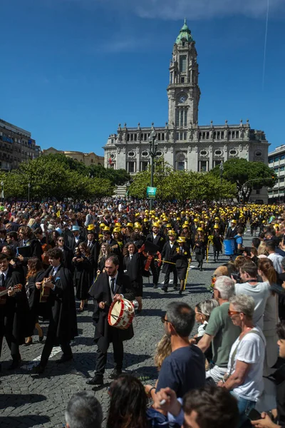 Porto Portugal Mei 2023 Porto Queima Das Fitas Parade Jaarlijkse — Stockfoto