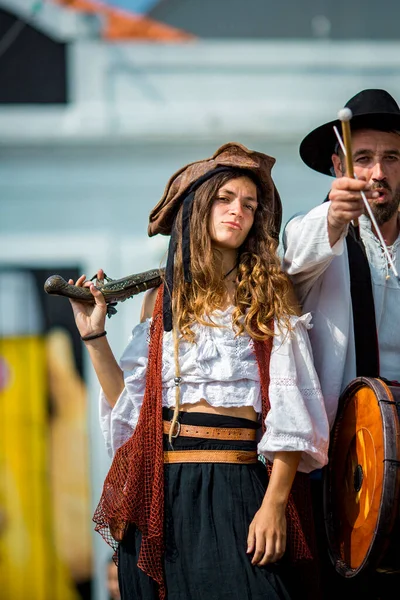 Porto Portugal Jul 2023 Selama Festival Tahunan Pirates Leca Palmeira — Stok Foto