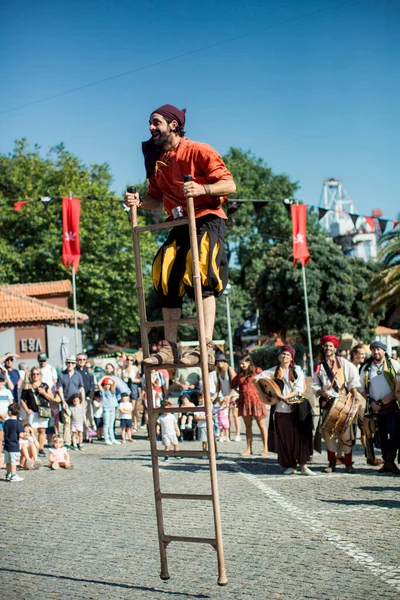 Porto Portugália Jul 2023 Kalózok Leca Palmeira Éves Fesztiválján Matosinhos — Stock Fotó