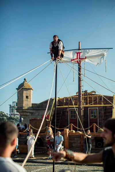 Porto Portugal Jul 2023 Den Årliga Pirates Leca Palmeira Festivalen — Stockfoto