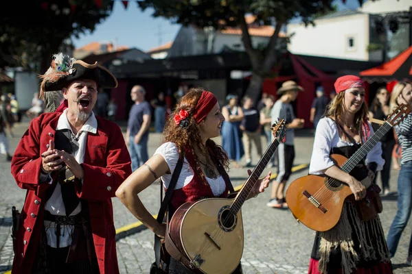 Porto Portugal Jul 2023 Tijdens Het Jaarlijkse Pirates Leca Palmeira Rechtenvrije Stockfoto's