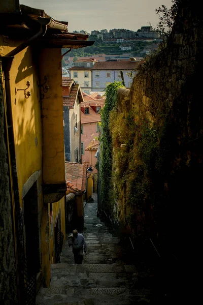 Úzké Ulice Ribeiry Porto Portugalsko — Stock fotografie
