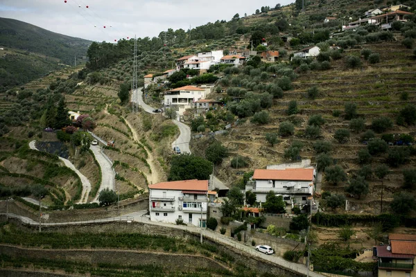 Uma Aldeia Lado Vale Douro Portugal — Fotografia de Stock