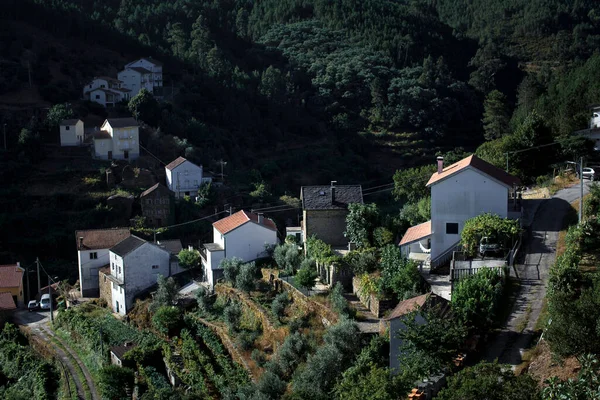 Vue Village Dans Les Contreforts Serra Estrela Matin Portugal — Photo