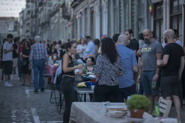Porto Portugal Jun 2023 요한의 Saint Johns Eve 여름의 축제이다 — 스톡 사진