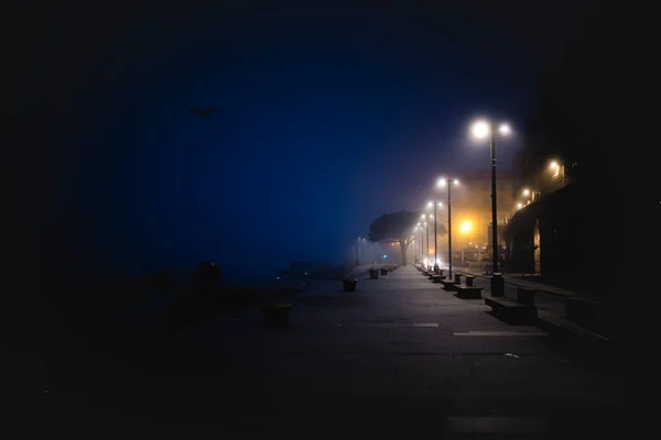 Рібейра Променада Вночі Порту Португалія — стокове фото
