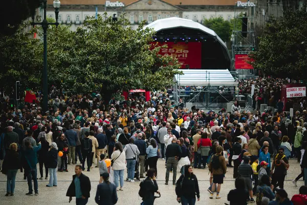Porto Portugal Avril 2024 Défilé Liberté Pendant Célébration Des Ans Image En Vente