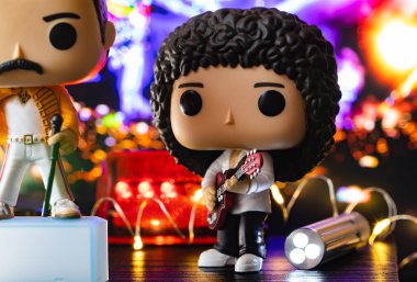 Washington, ABD - 29 Aralık 2022: Funko POP Queen grubunun vinil figürleri