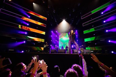 Lviv, Ukraine - August 14, 2021: Ukrainian Song Project 2021. Ukrainian singer Jamala