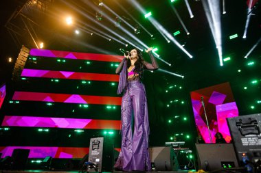 Lviv, Ukraine - August 14, 2021: Ukrainian Song Project 2021. Ukrainian singer Jamala