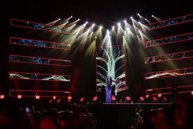 Lviv, Ukraine - August 14, 2021: Ukrainian Song Project 2021. Ukrainian singer Jamala