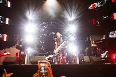 Lviv, Ukraine - August 14, 2021: Ukrainian Song Project 2021. Ukrainian singer Melovin