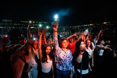 Lviv, Ukraine - August 14, 2021: Ukrainian Song Project 2021. People and athmosphere