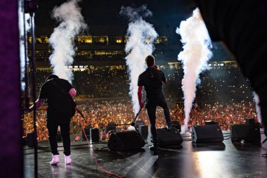 Lviv, Ukraine - August 14, 2021: Ukrainian Song Project 2021. Ukrainian band SKAI