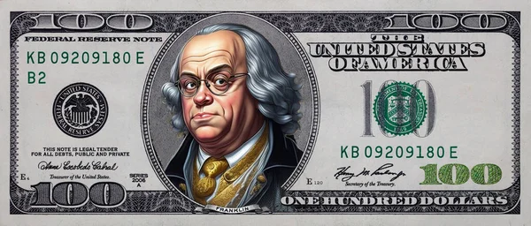 Alte Eingefärbte 100 Dollar Banknote Für Designzwecke — Stockfoto
