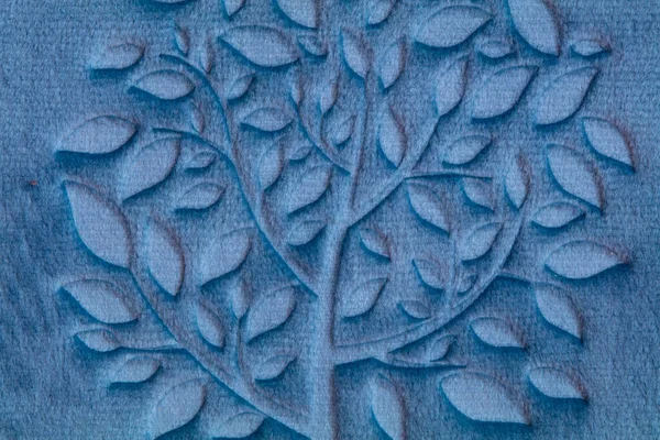 Отпечаток Дерева Голубой Текстурированной Ткани Велюра Дизайнерских Целей — стоковое фото